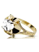 Vintage craft Ring Zircon 14K Yellow gold vrc377y